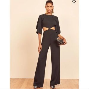 Reformation Black Cutout Cornelia Jumpsuit